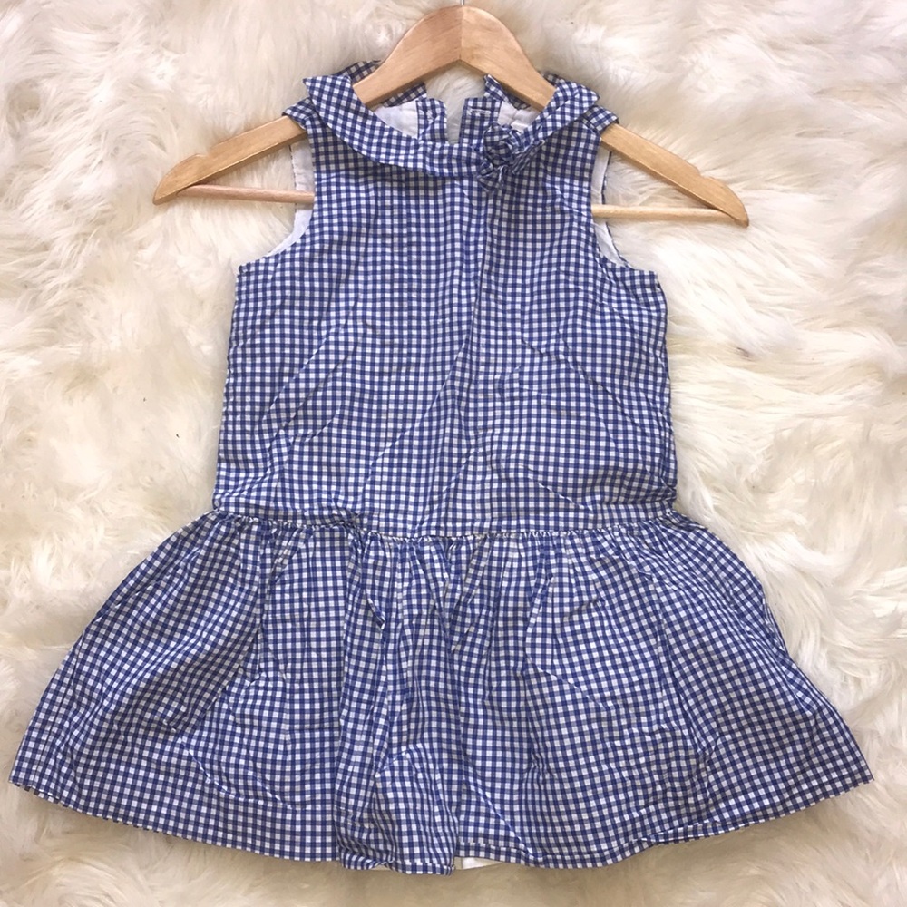 Janie and jack blue and white gingham summer dress